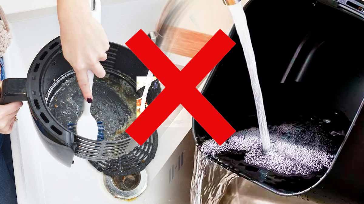 Ni savon ni vinaigre  l’astuce du sachet de thé pour nettoyer votre AirFryer en quelques secondes