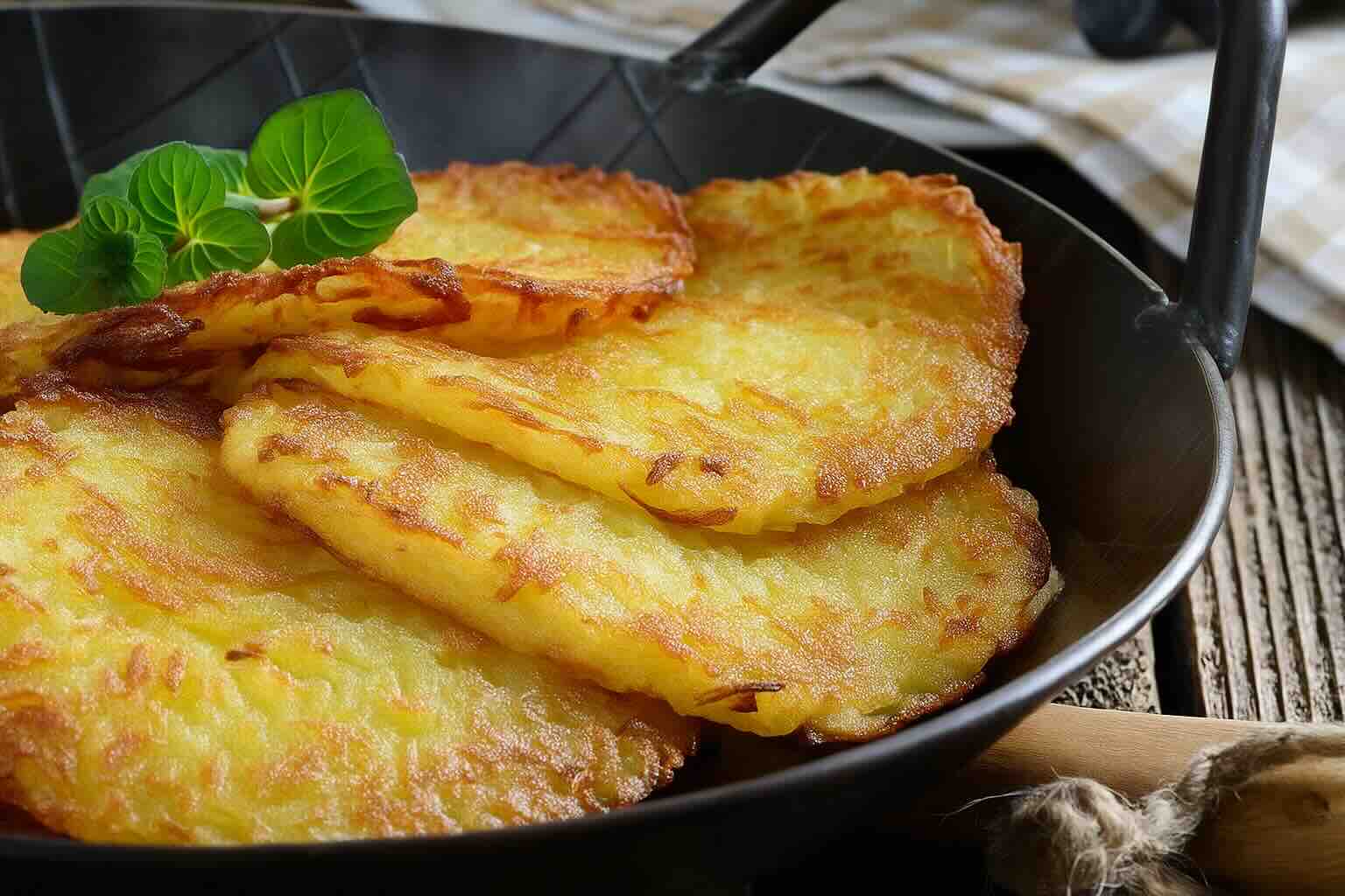 Galettes de pommes de terre râpées à la poêle